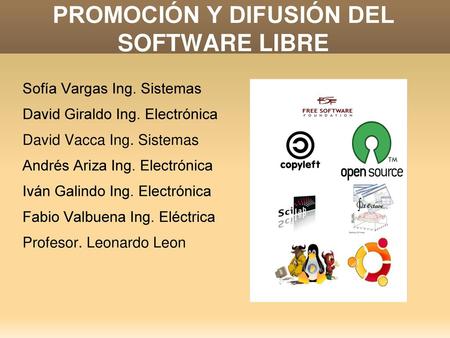 PROMOCIÓN Y DIFUSIÓN DEL SOFTWARE LIBRE