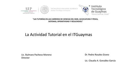 La Actividad Tutorial en el ITGuaymas