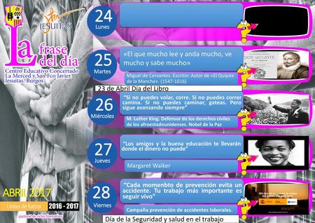 24 Lunes Martes Miércoles Jueves Viernes