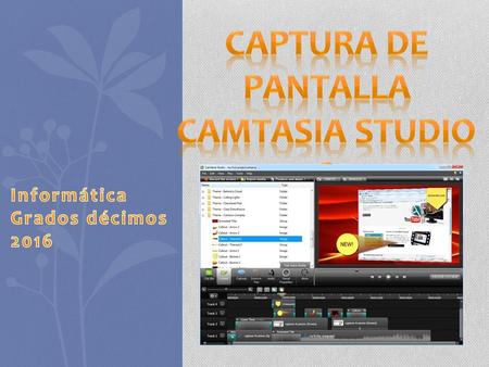 Captura de pantalla CAMTASIA STUDIO 8