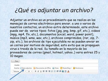 ¿Qué es adjuntar un archivo?