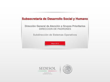 Subsecretaría de Desarrollo Social y Humano