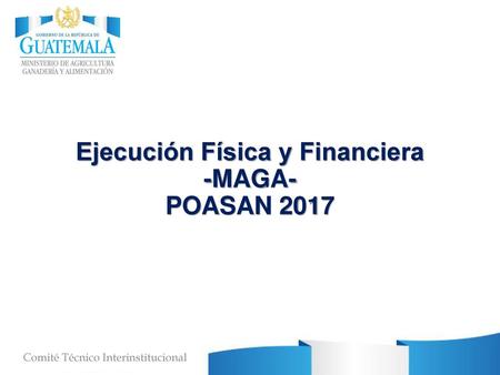 Ejecución Física y Financiera -MAGA- POASAN 2017