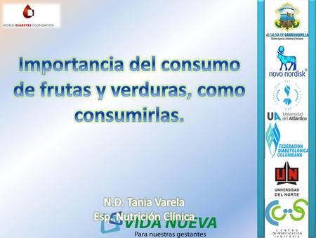 Importancia del consumo de frutas y verduras, como consumirlas.