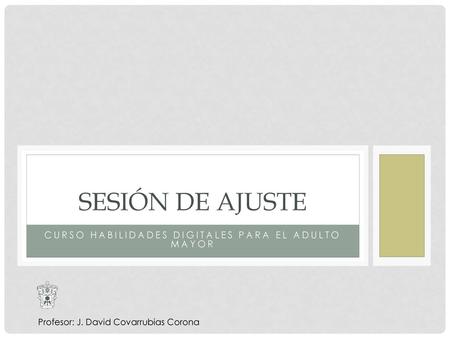 Curso Habilidades Digitales para el Adulto Mayor