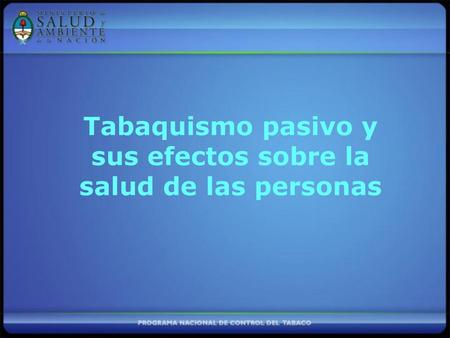 Tabaquismo pasivo y sus efectos sobre la salud de las personas