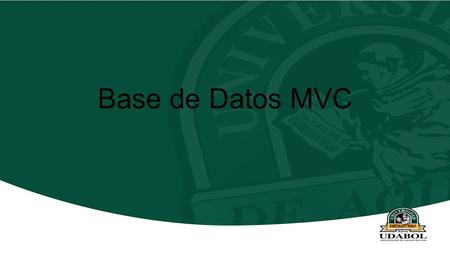 Base de Datos MVC.