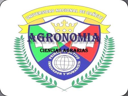 AGRONOMIA CIENCIAS AGRARIAS.