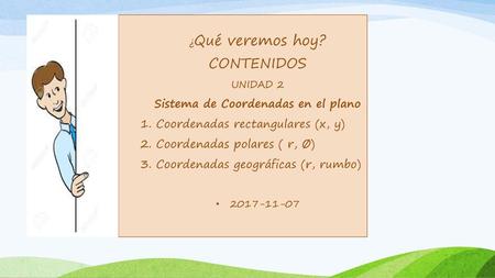 Sistema de Coordenadas en el plano