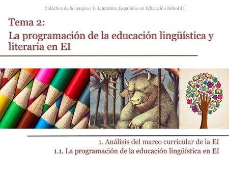 La programación de la educación lingüística y literaria en EI
