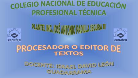 PROCESADOR O EDITOR DE TEXTOS