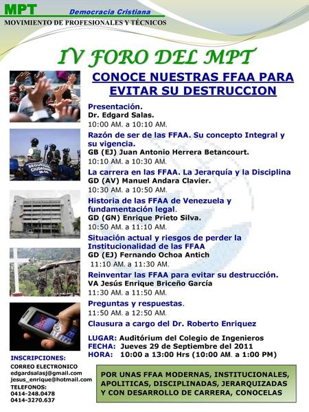 CONOCE NUESTRAS FFAA PARA EVITAR SU DESTRUCCION