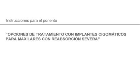 Instrucciones para el ponente