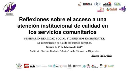 SEMINARIO: REALIDAD SOCIAL Y DERECHOS EMERGENTES.