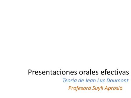 Presentaciones orales efectivas