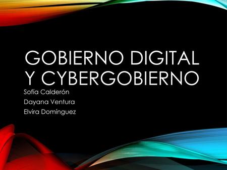 Gobierno digital y Cybergobierno