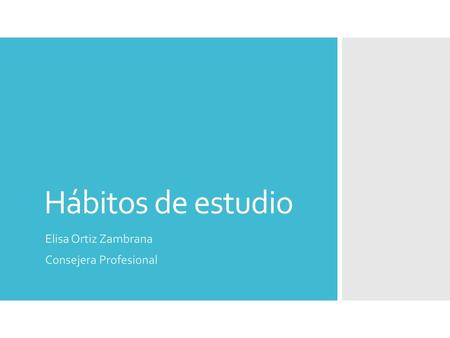 Elisa Ortiz Zambrana Consejera Profesional