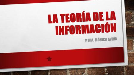 La teoría de la información