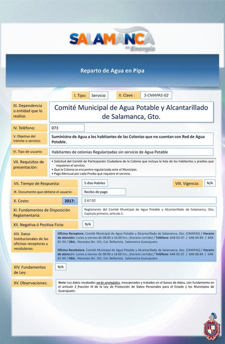 Comité Municipal de Agua Potable y Alcantarillado de Salamanca, Gto.