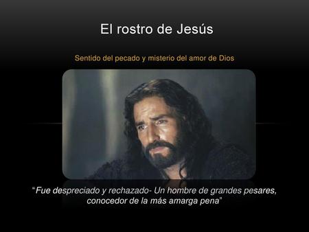 Sentido del pecado y misterio del amor de Dios