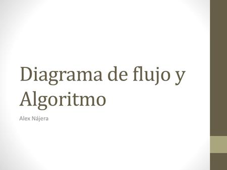 Diagrama de flujo y Algoritmo