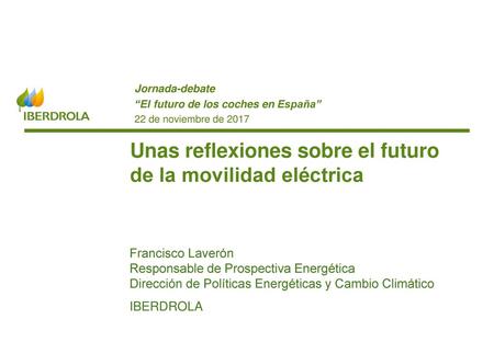 Unas reflexiones sobre el futuro de la movilidad eléctrica