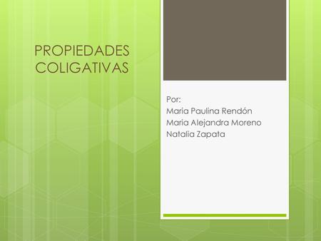 Propiedades coligativas