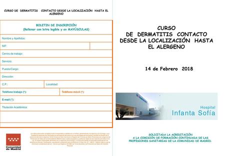 CURSO DE DERMATITIS CONTACTO DESDE LA LOCALIZACIÓN HASTA EL ALERGENO