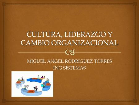 CULTURA, LIDERAZGO Y CAMBIO ORGANIZACIONAL