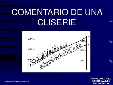 COMENTARIO DE UNA CLISERIE