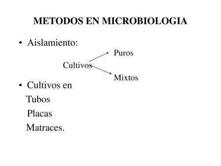 METODOS EN MICROBIOLOGIA