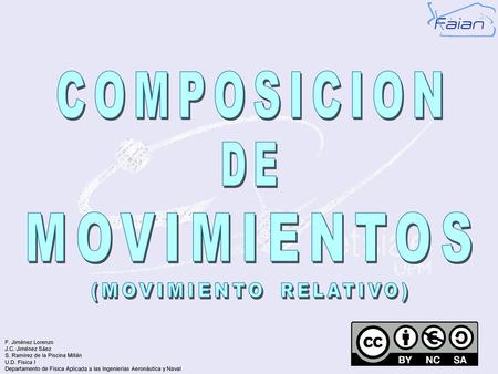COMPOSICION MOVIMIENTOS DE (MOVIMIENTO RELATIVO).