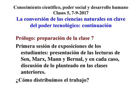 Prólogo: preparación de la clase 7