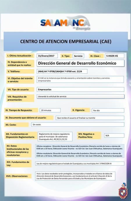 CENTRO DE ATENCION EMPRESARIAL (CAE)