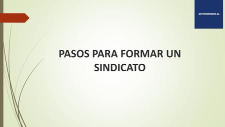 PASOS PARA FORMAR UN SINDICATO