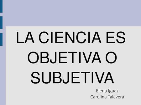Elena Iguaz Carolina Talavera