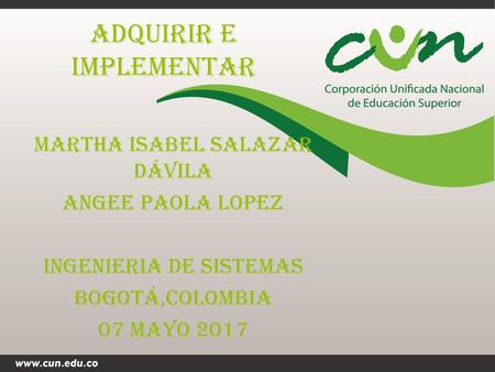Adquirir e implementar