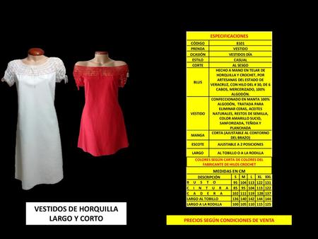 VESTIDOS DE HORQUILLA LARGO Y CORTO