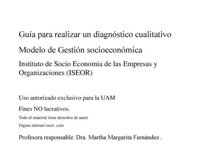 Guía para realizar un diagnóstico cualitativo