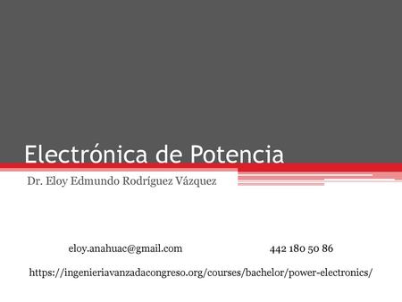 Electrónica de Potencia