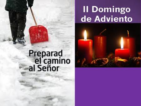 Segundo Domingo de Adviento ¡Ya viene Jesús, preparen el camino !