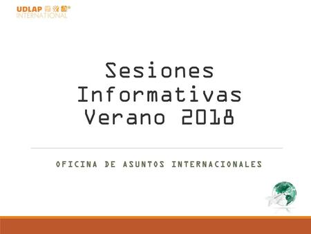 Sesiones Informativas Verano 2018