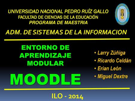 MOODLE ILO ADM. DE SISTEMAS DE LA INFORMACION