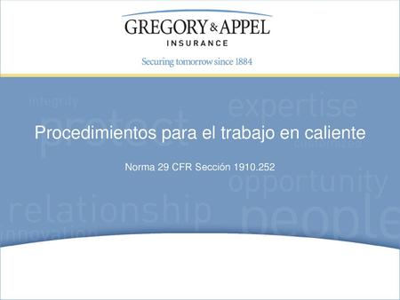 Procedimientos para el trabajo en caliente