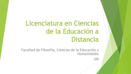 Licenciatura en Ciencias de la Educación a Distancia