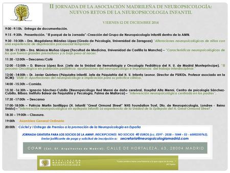 9:00 -9:15h.  Entrega de documentación.