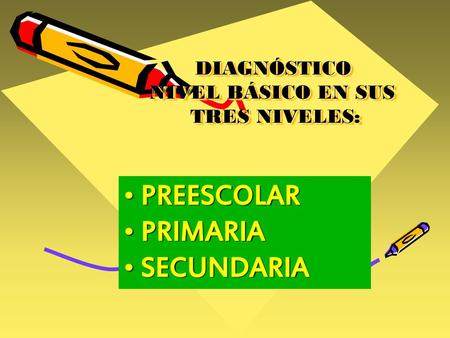 DIAGNÓSTICO NIVEL BÁSICO EN SUS TRES NIVELES: