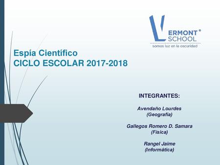 Espía Científico CICLO ESCOLAR