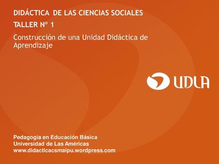 DIDÁCTICA DE LAS CIENCIAS SOCIALES TALLER Nº 1