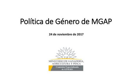 Política de Género de MGAP